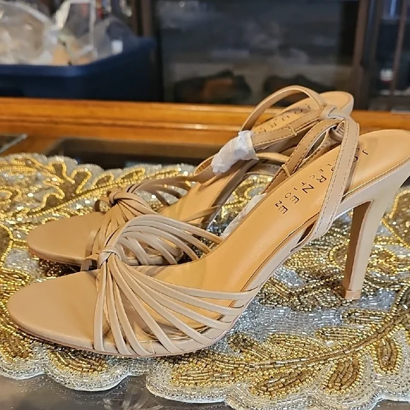 Journee Collection Tan Strappy Sandals - Picture 6 of 8